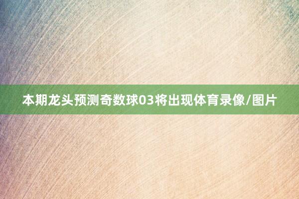 本期龙头预测奇数球03将出现体育录像/图片
