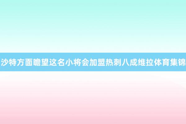 沙特方面瞻望这名小将会加盟热刺八成维拉体育集锦