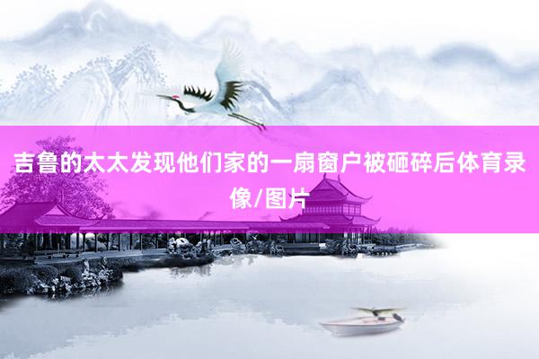 吉鲁的太太发现他们家的一扇窗户被砸碎后体育录像/图片