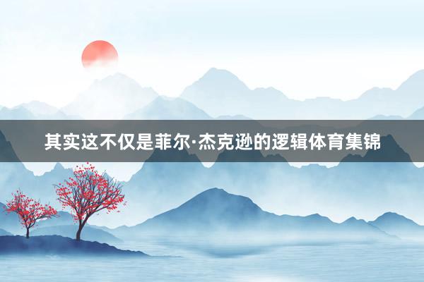 其实这不仅是菲尔·杰克逊的逻辑体育集锦