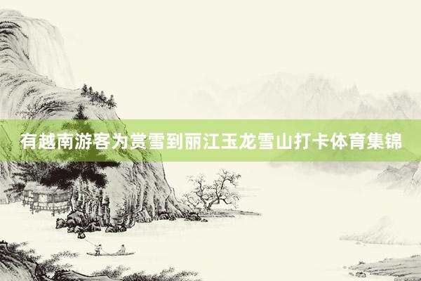 有越南游客为赏雪到丽江玉龙雪山打卡体育集锦