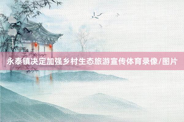 永泰镇决定加强乡村生态旅游宣传体育录像/图片