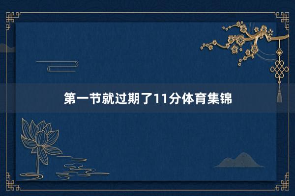 第一节就过期了11分体育集锦