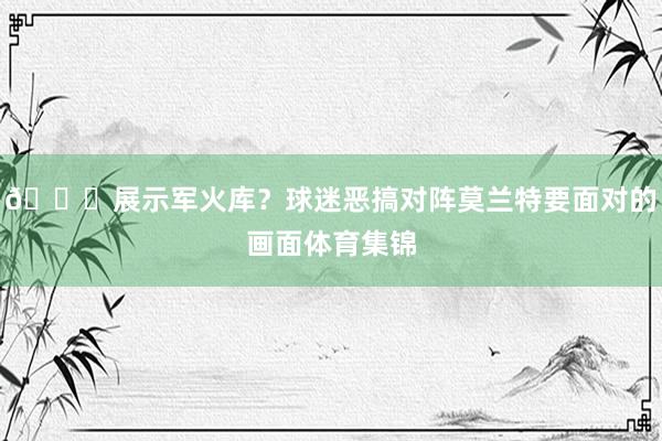 😂展示军火库？球迷恶搞对阵莫兰特要面对的画面体育集锦