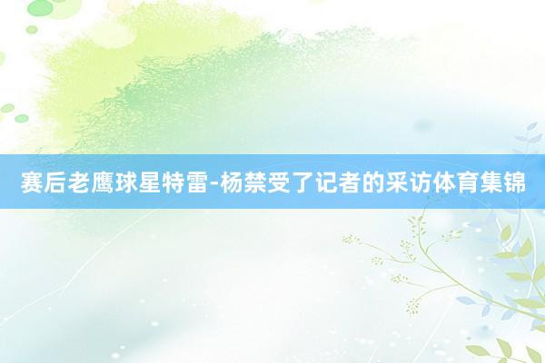 赛后老鹰球星特雷-杨禁受了记者的采访体育集锦
