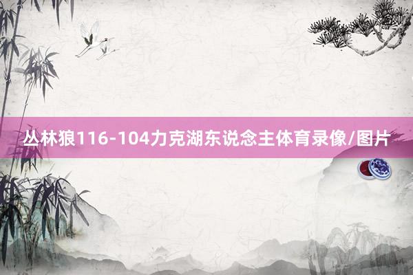 丛林狼116-104力克湖东说念主体育录像/图片
