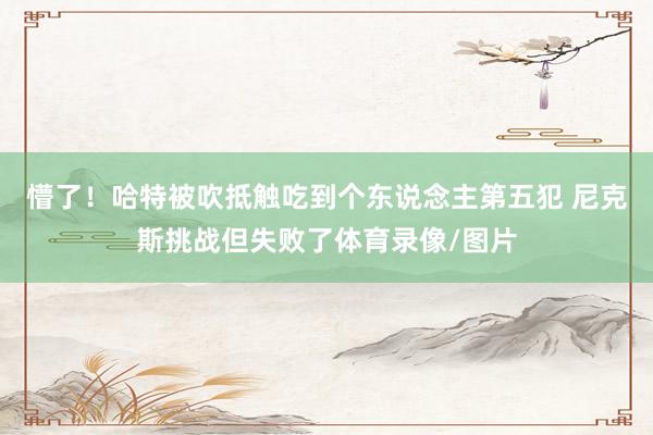 懵了！哈特被吹抵触吃到个东说念主第五犯 尼克斯挑战但失败了体育录像/图片