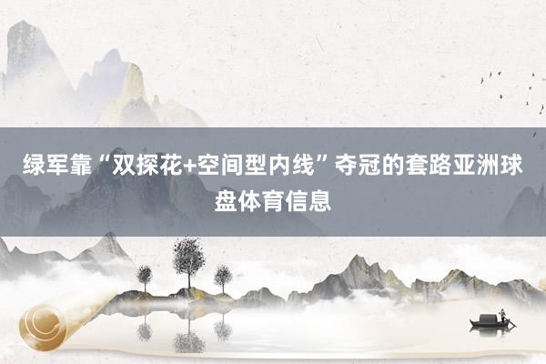 绿军靠“双探花+空间型内线”夺冠的套路亚洲球盘体育信息