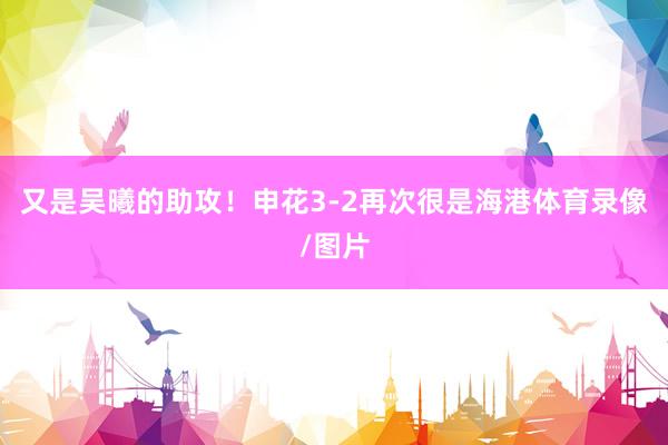 又是吴曦的助攻！申花3-2再次很是海港体育录像/图片
