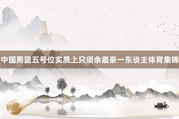 中国男篮五号位实质上只须余嘉豪一东谈主体育集锦