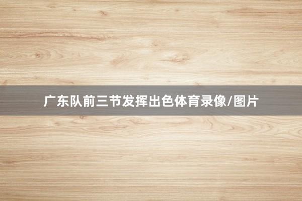 广东队前三节发挥出色体育录像/图片