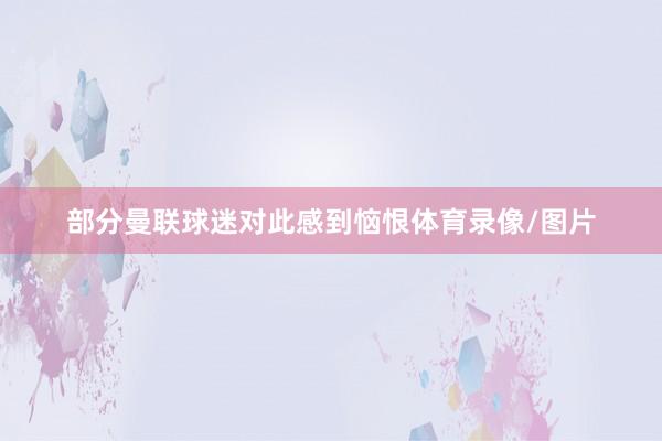部分曼联球迷对此感到恼恨体育录像/图片