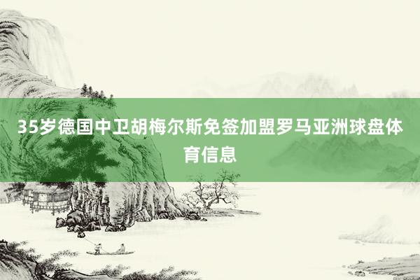 35岁德国中卫胡梅尔斯免签加盟罗马亚洲球盘体育信息