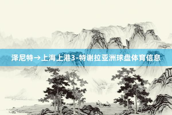 泽尼特→上海上港3-特谢拉亚洲球盘体育信息