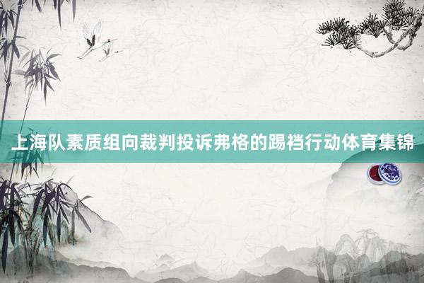 上海队素质组向裁判投诉弗格的踢裆行动体育集锦