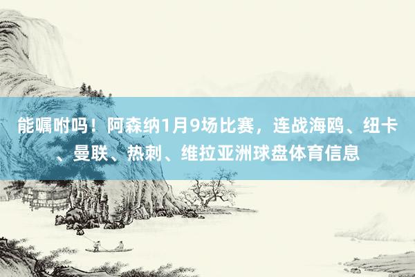 能嘱咐吗！阿森纳1月9场比赛，连战海鸥、纽卡、曼联、热刺、维拉亚洲球盘体育信息