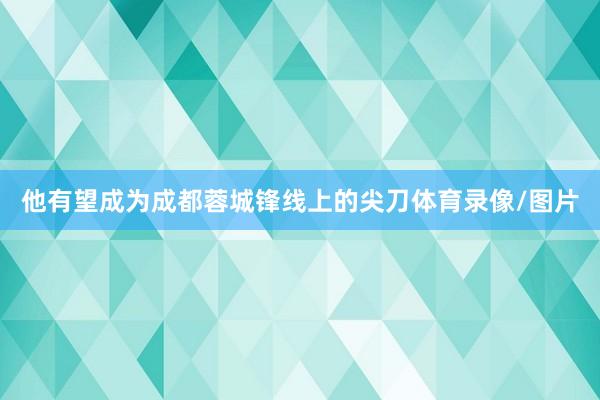 他有望成为成都蓉城锋线上的尖刀体育录像/图片