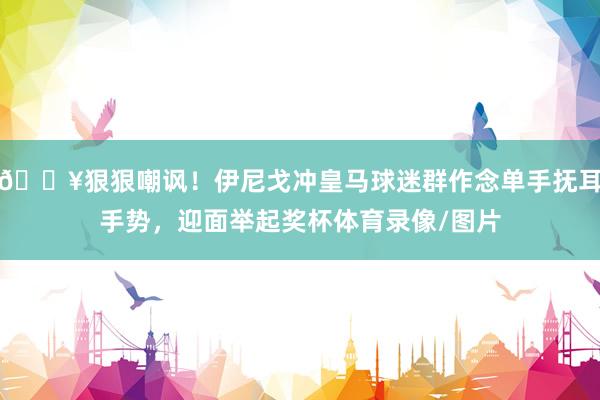 🎥狠狠嘲讽！伊尼戈冲皇马球迷群作念单手抚耳手势，迎面举起奖杯体育录像/图片