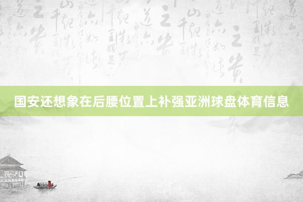 国安还想象在后腰位置上补强亚洲球盘体育信息