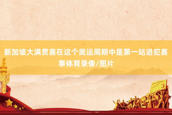 新加坡大满贯赛在这个奥运周期中是第一站进犯赛事体育录像/图片