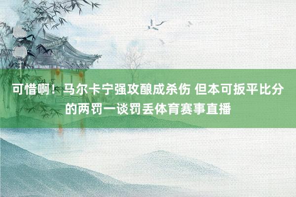 可惜啊！马尔卡宁强攻酿成杀伤 但本可扳平比分的两罚一谈罚丢体育赛事直播