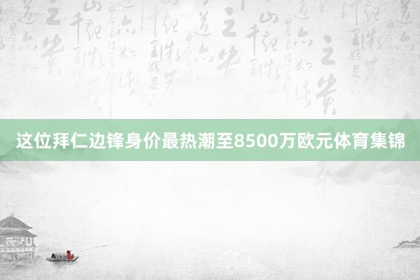 这位拜仁边锋身价最热潮至8500万欧元体育集锦
