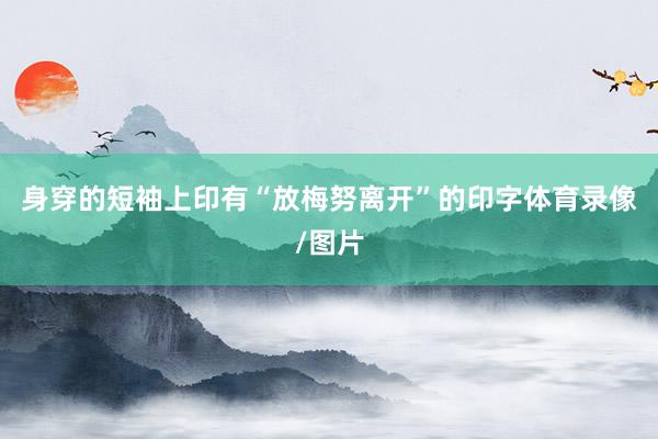 身穿的短袖上印有“放梅努离开”的印字体育录像/图片